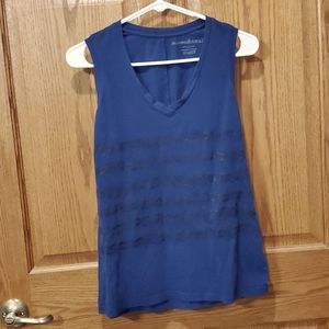 Medium Navy Blue Norma Kamali Musoc Notes Tank Top